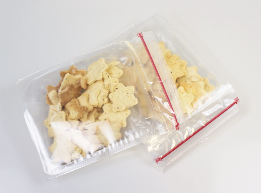 Baked goods in MAP packaging with zipper application