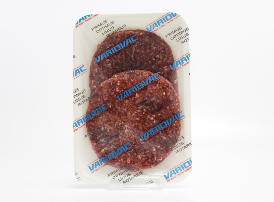 Burger patties in MAP packaging