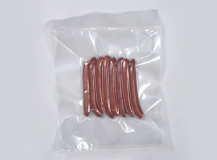 Sausage in a vacuum bag