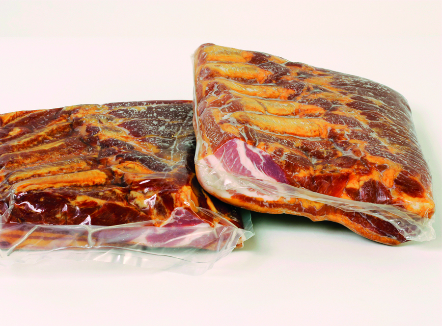 Ham in shrink packaging