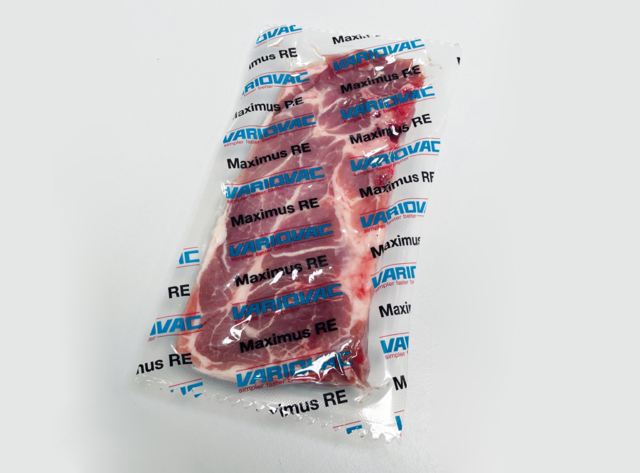 Steak in vacuum packaging
