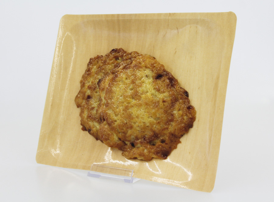 Potato pancakes in skin packaging