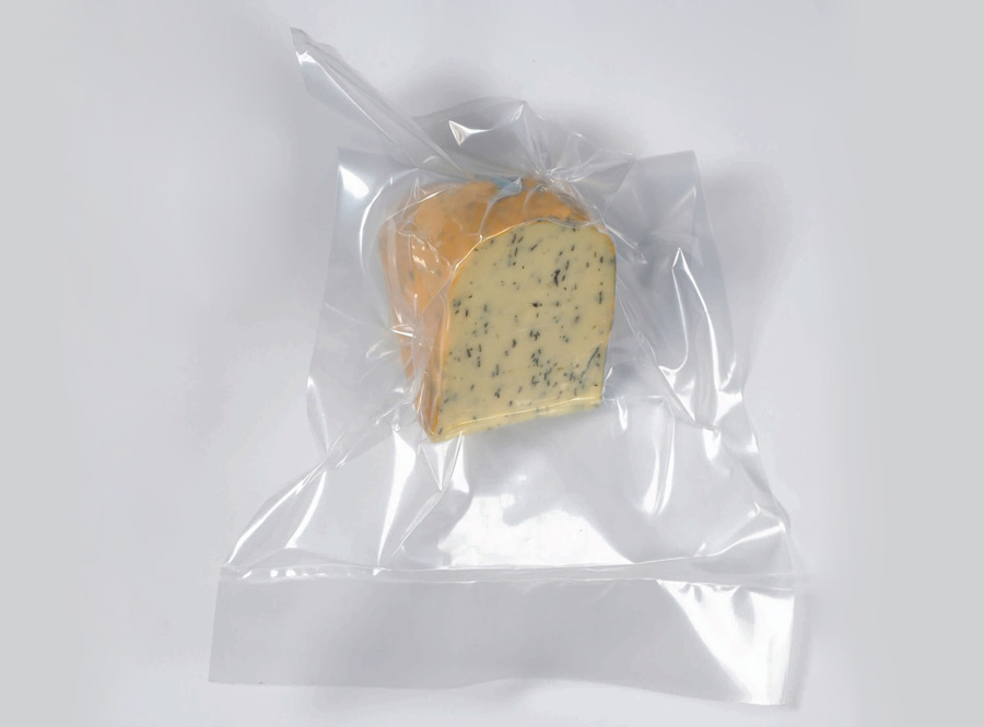 Cheese in a vacuum bag
